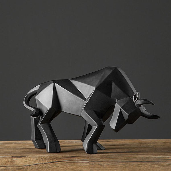 Geometric Bull Figurine