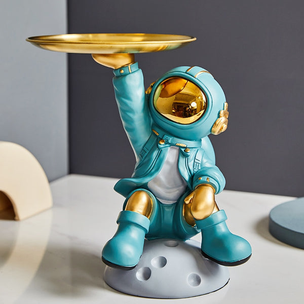 Creative Astronaut with Metal Tray