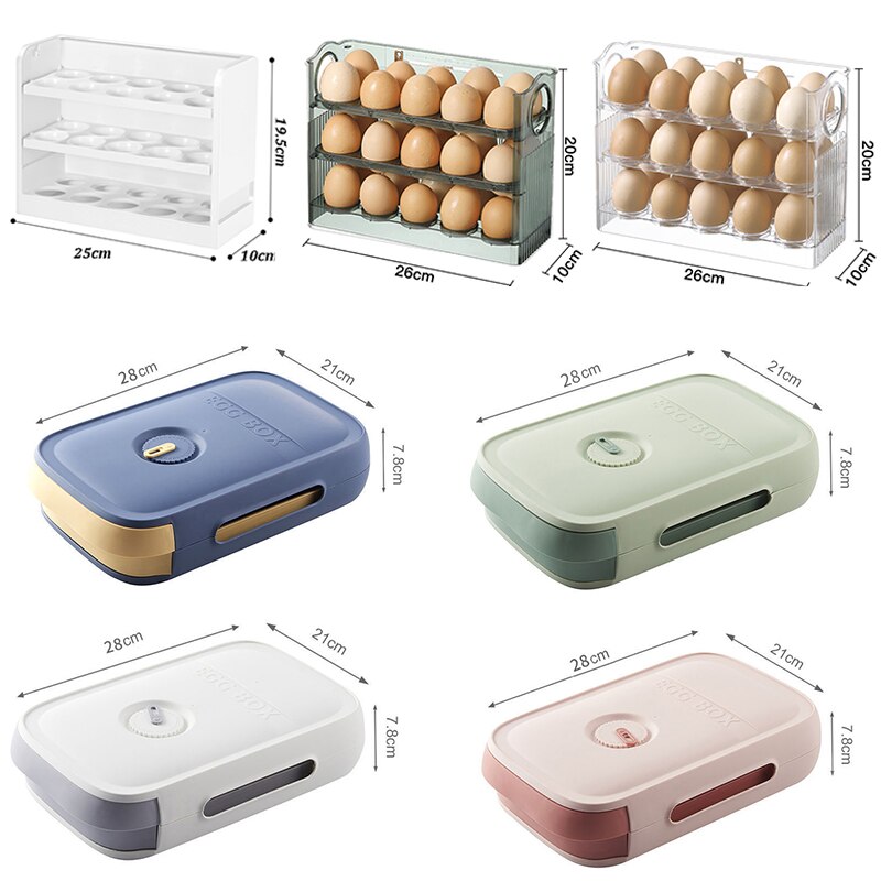 Egg Storage Box Refrigerator Organizer