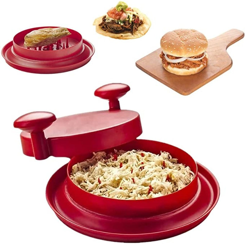 ShredMachine Better Than Bear Claws Meat Shredder for Pulled Pork, Beef and Chicken, Dishwasher Safe, 10.5" (red)