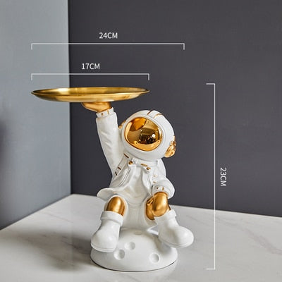 Creative Astronaut with Metal Tray